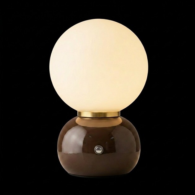 NO CABLE MOON brown uppladdningsbar opal glob